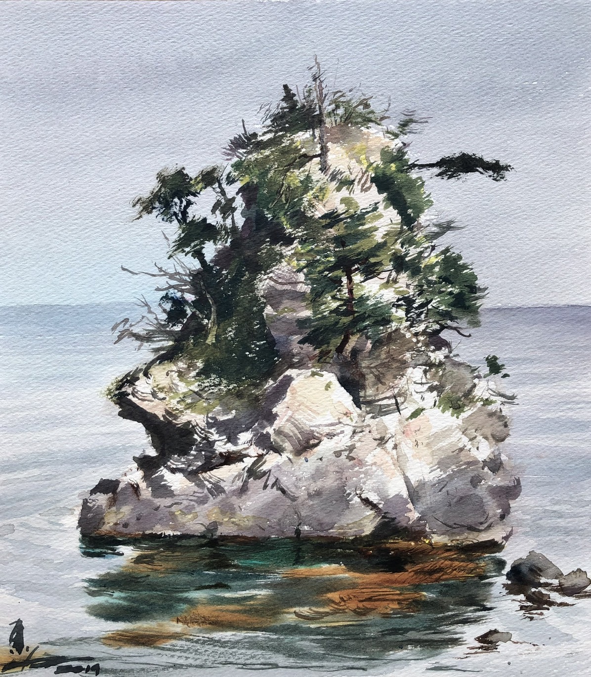 「島中之島」東 富有 / 絵画 / 水彩画 / Watercolor